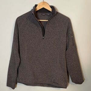 Eddie Bauer Charcoal half Zip-Up Sweater